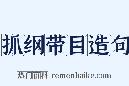 抓纲带目造句是什么意思的图片